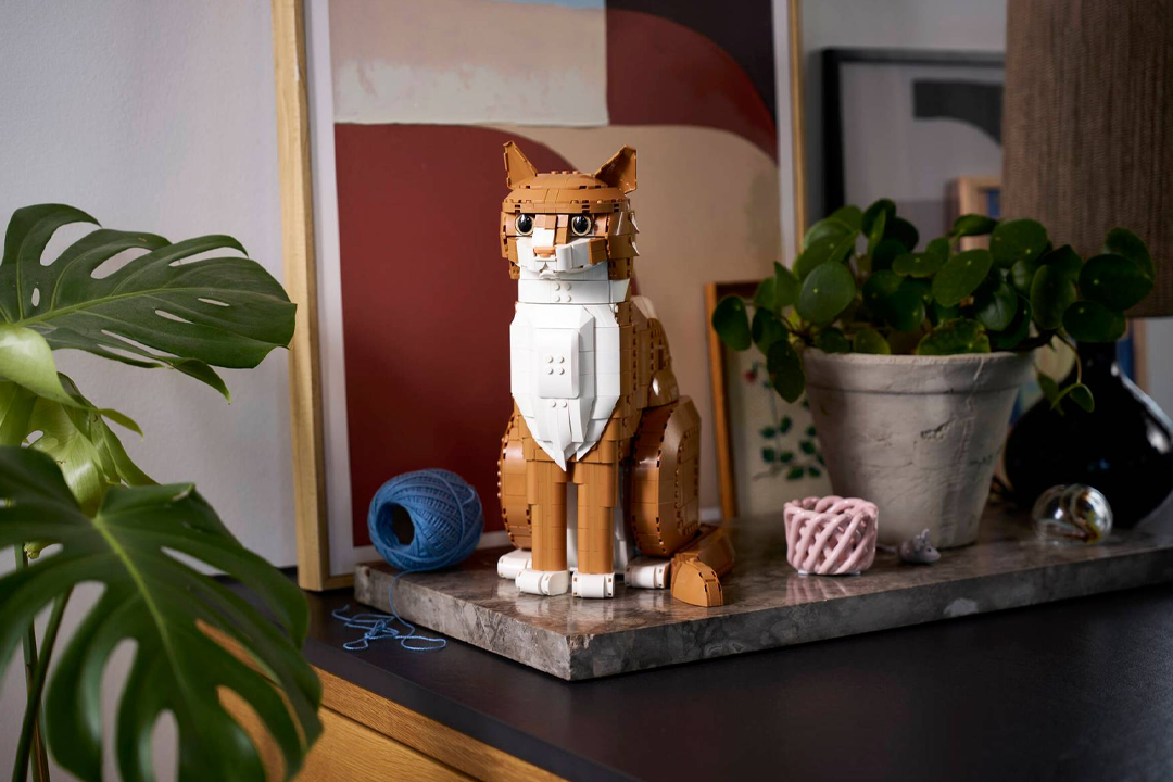<p>The 1,755 brick feline construction costs £89.99</p>