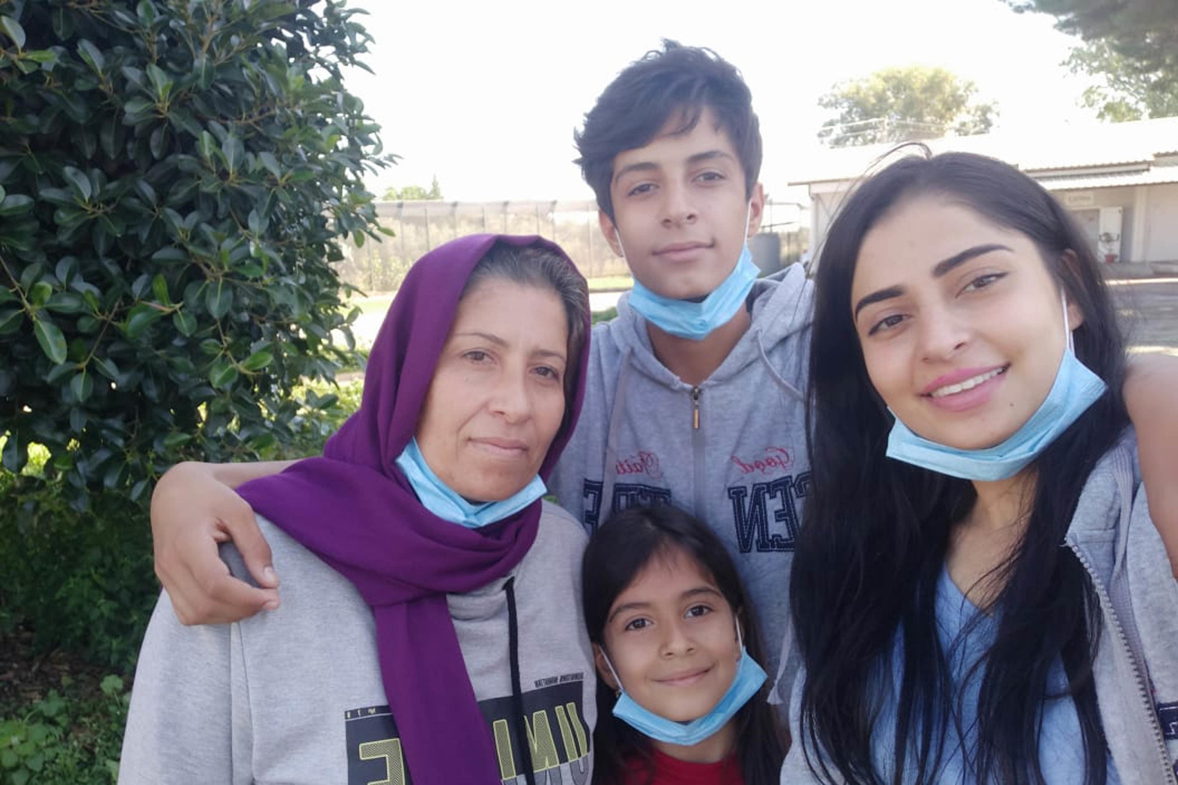 Kazhal Ahmed Khidhir Al-Jamoor with children Hadiya, Mubin and Hasti Rizghar Hussein (Duncan Lewis Solicitors)