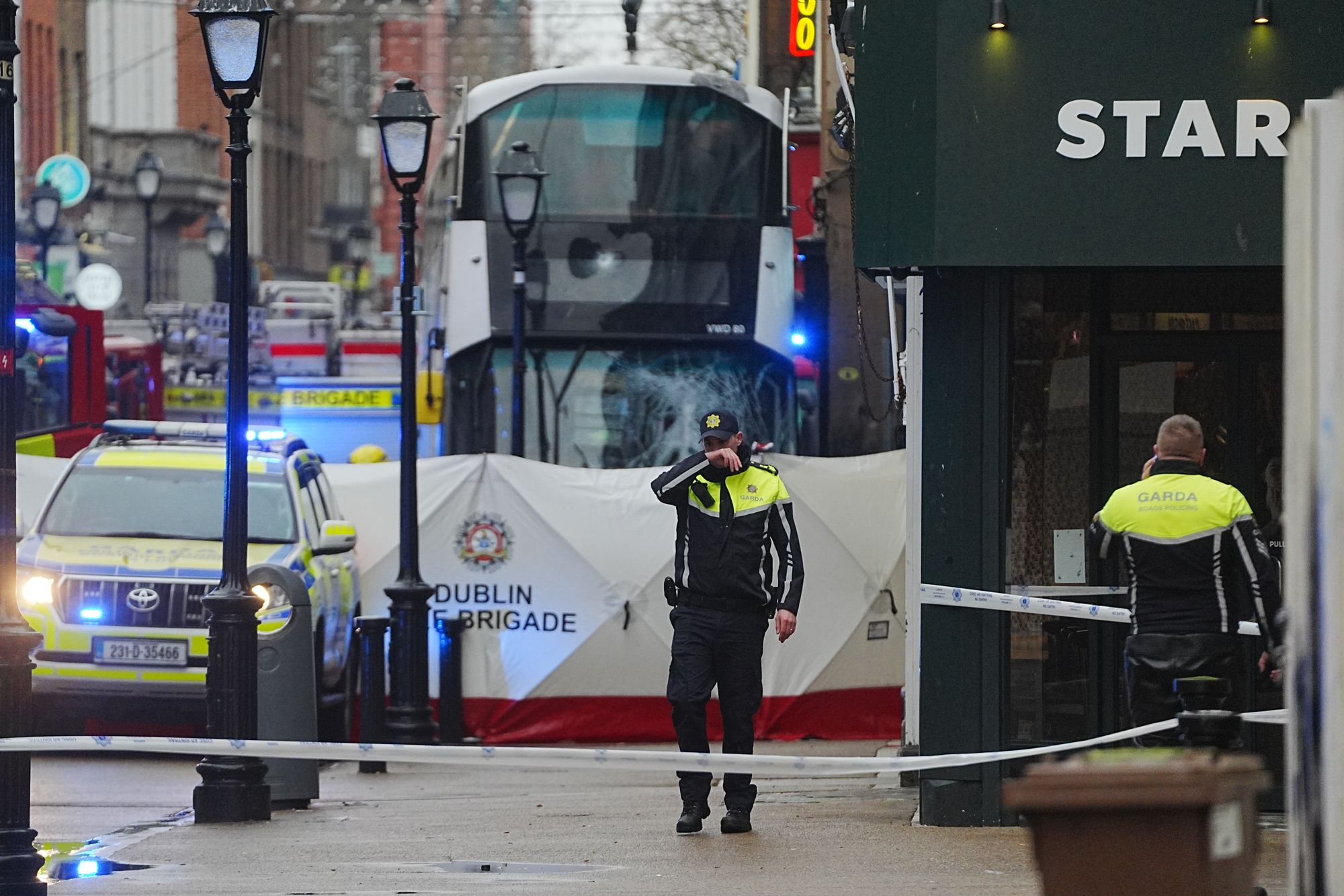 Person dead after bus crash in Dublin city centre