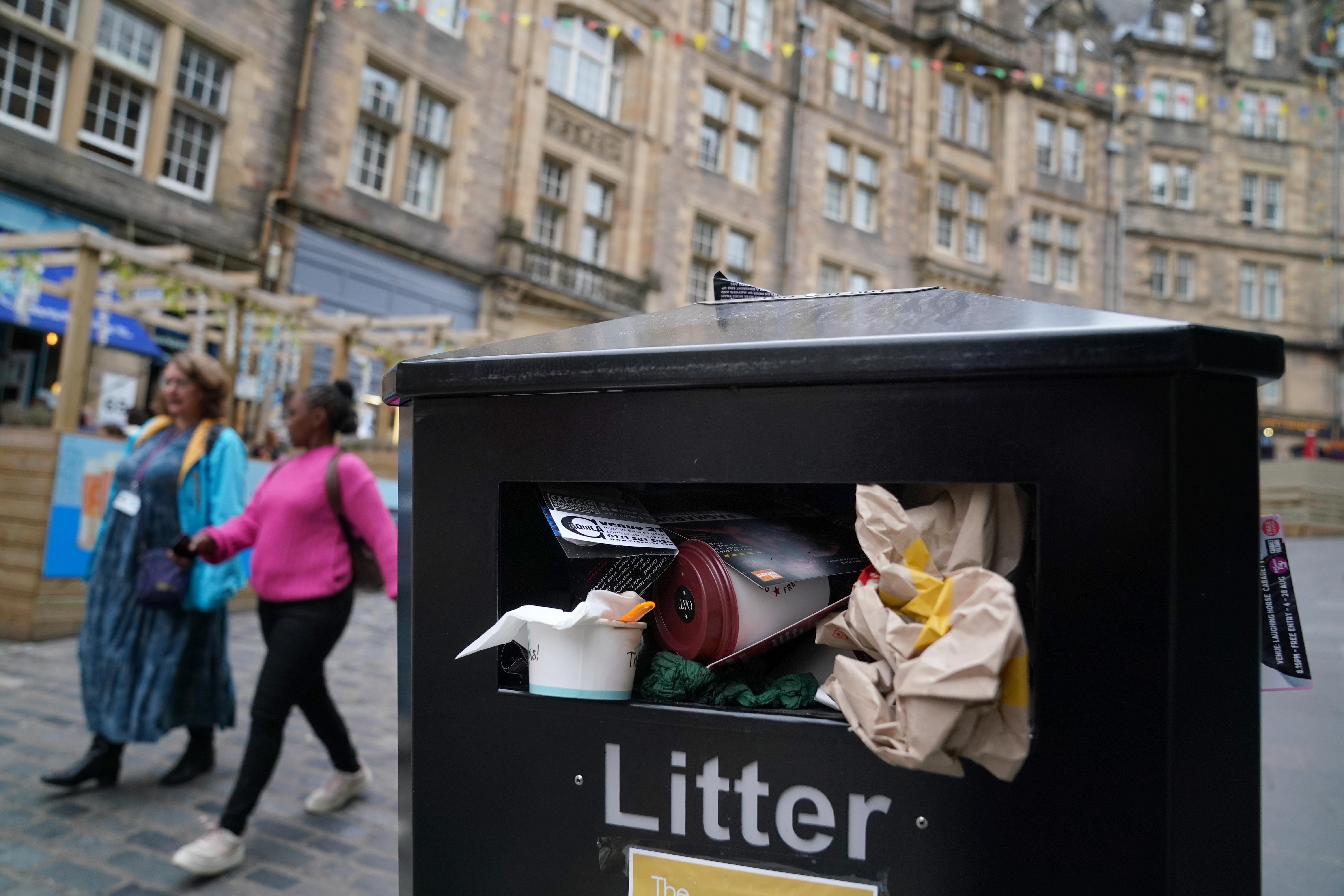 The council said that bins for the general public to use were situated nearby (Andrew Milligan/PA)