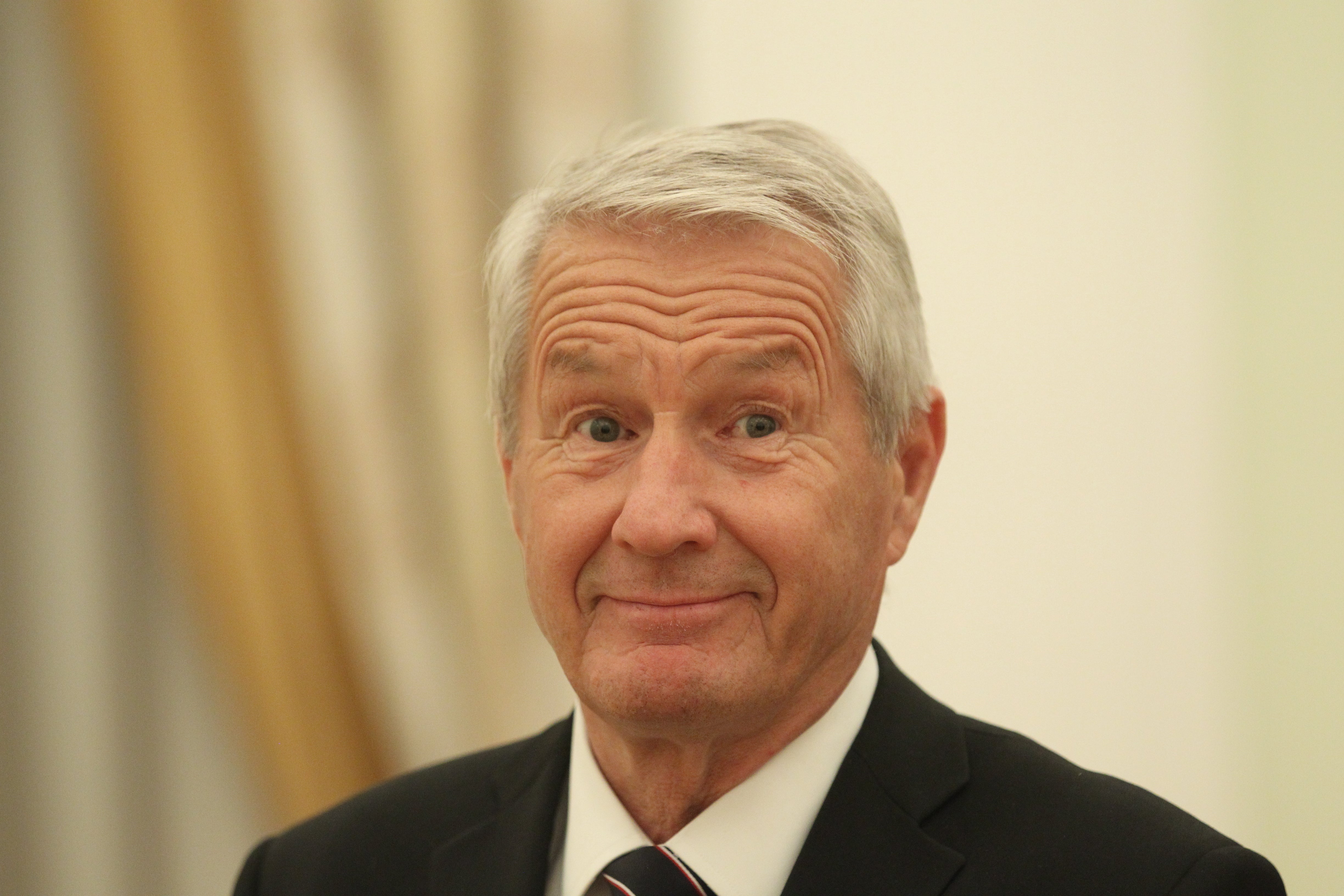 <p>Thorbjorn Jagland seen during a meeting at the Kremlin in 2016 in Moscow, when he was Secretary General of the Council of Europe</p>