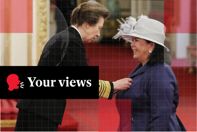<p>Pierce is made a Dame by the Princess Royal at Buckingham Palace, 2019
</p>