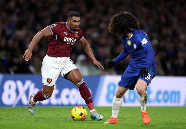 <p>Cucurella and Traore clashed towards the end of Chelsea’s win over West Ham</p>