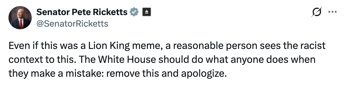 The senator was one of several GOP officials who called on Trump to apologize