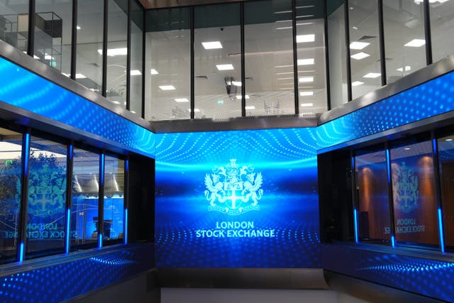 The FTSE 100 Index closed up 60.53 points at 10,369.74 (Jonathan Brady/PA)