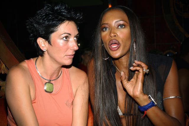 <p>Naomi Campbell pictured with Ghislaine Maxwell in 2002</p>