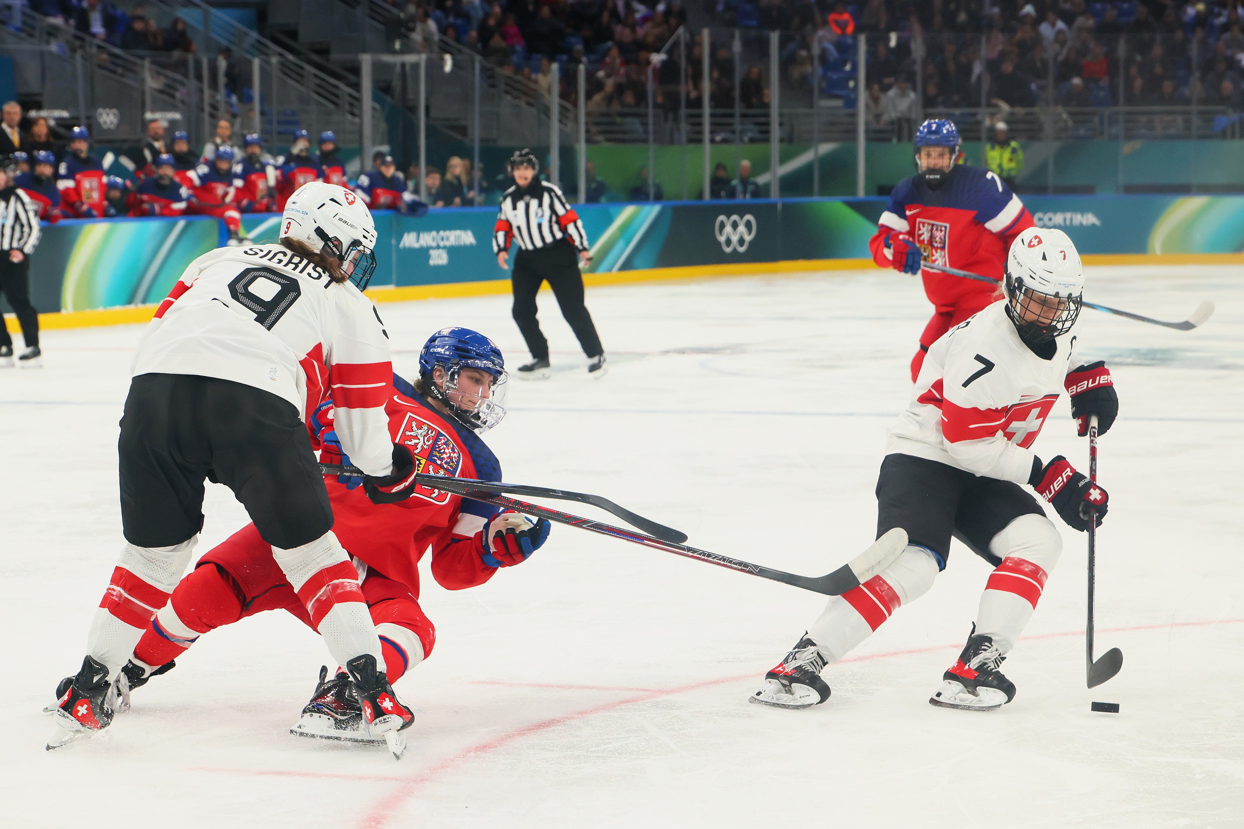 Switzerland beat Czechia 4-3 in a shootout in their first match before a player tested positive for Norovirus