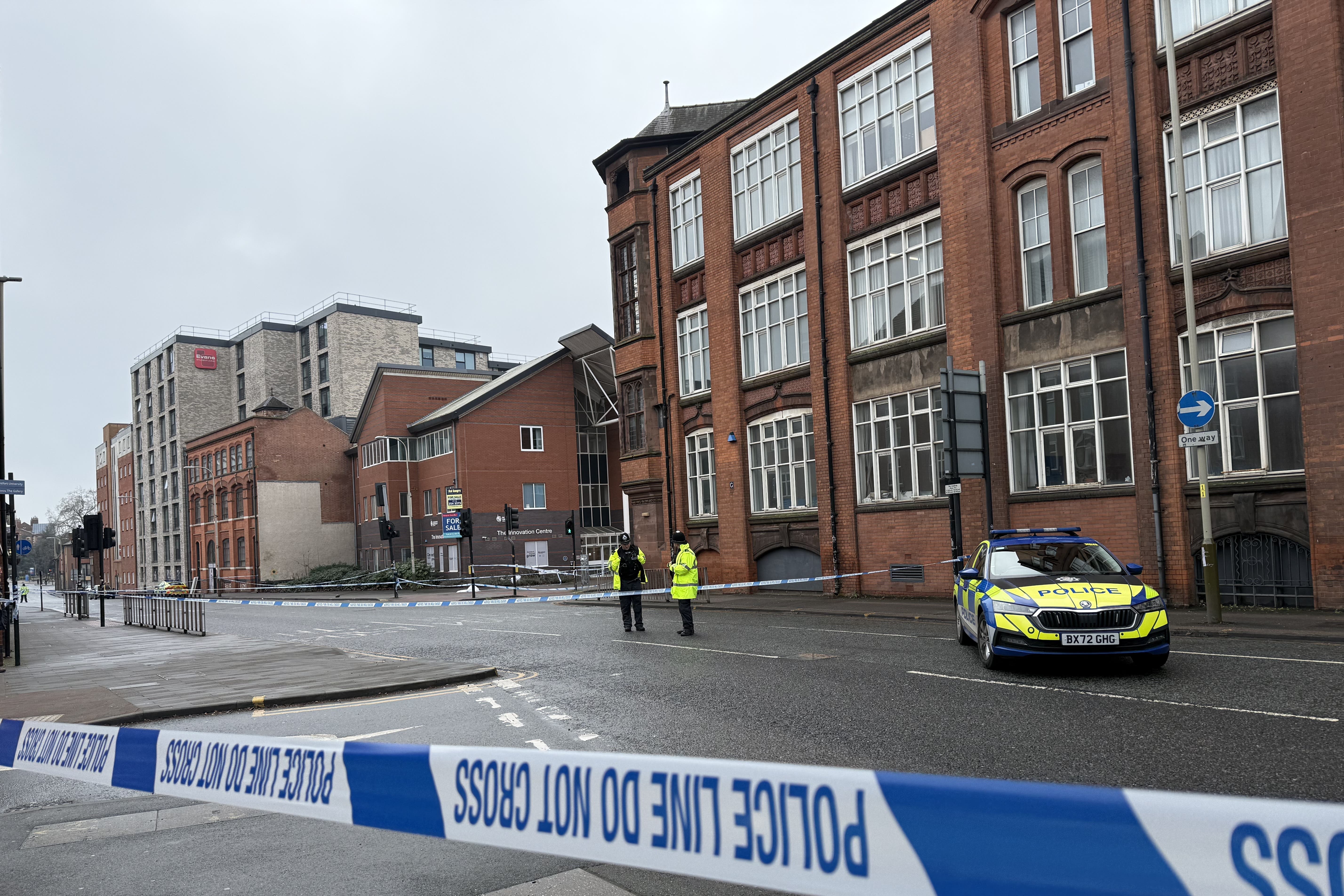 The incident occurred near De Montfort University in Leicester (Sophie Robinson/PA)