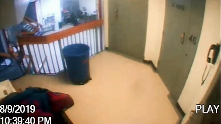 <p>Surveillance footage shows orange flash outside Epstein’s cell on night he died</p>