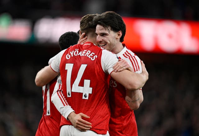 <p>Arsenal moved nine points clear of Man City with a win over Sunderland</p>