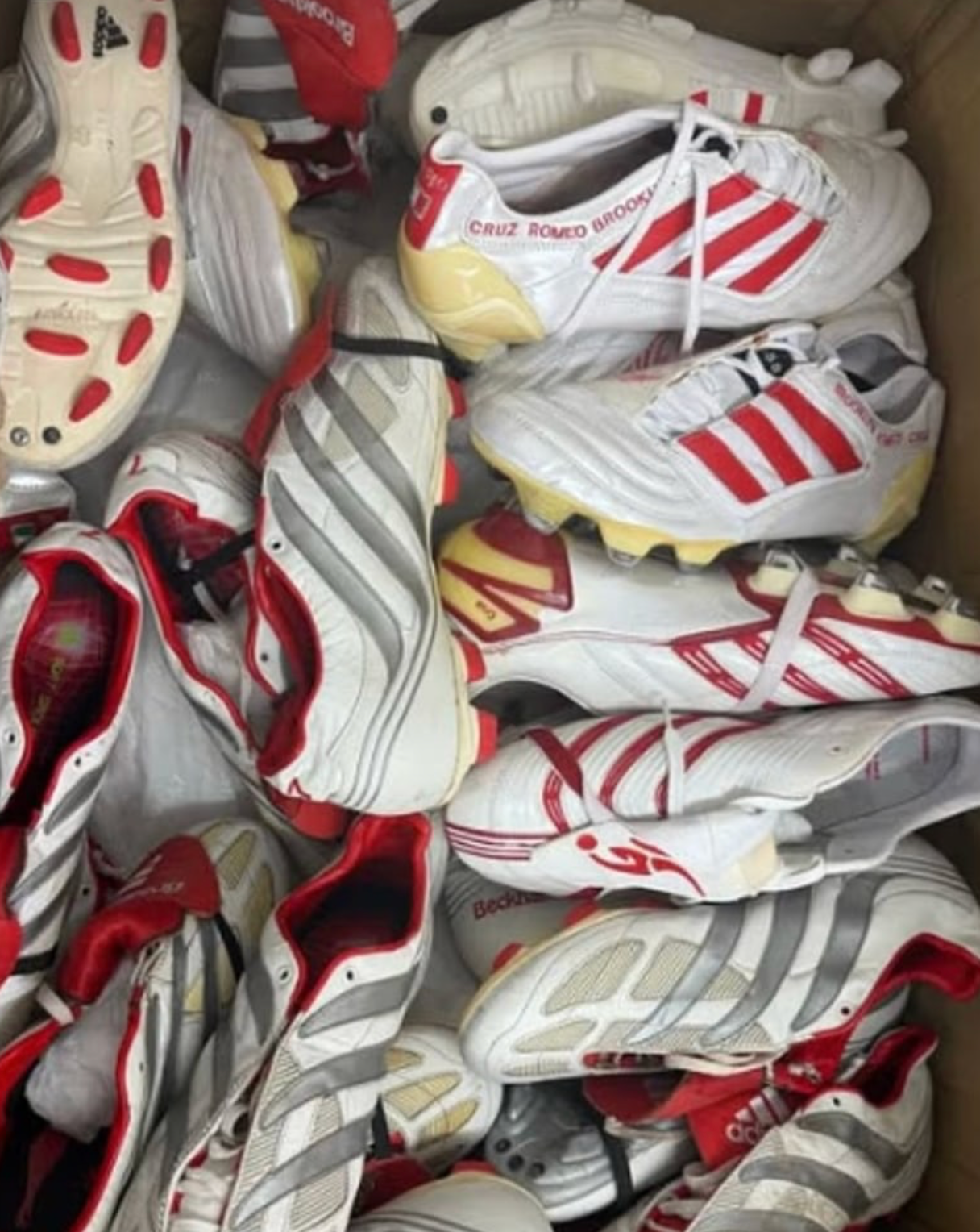 David Beckham shared a photo of his ‘archive’ of personalised boots