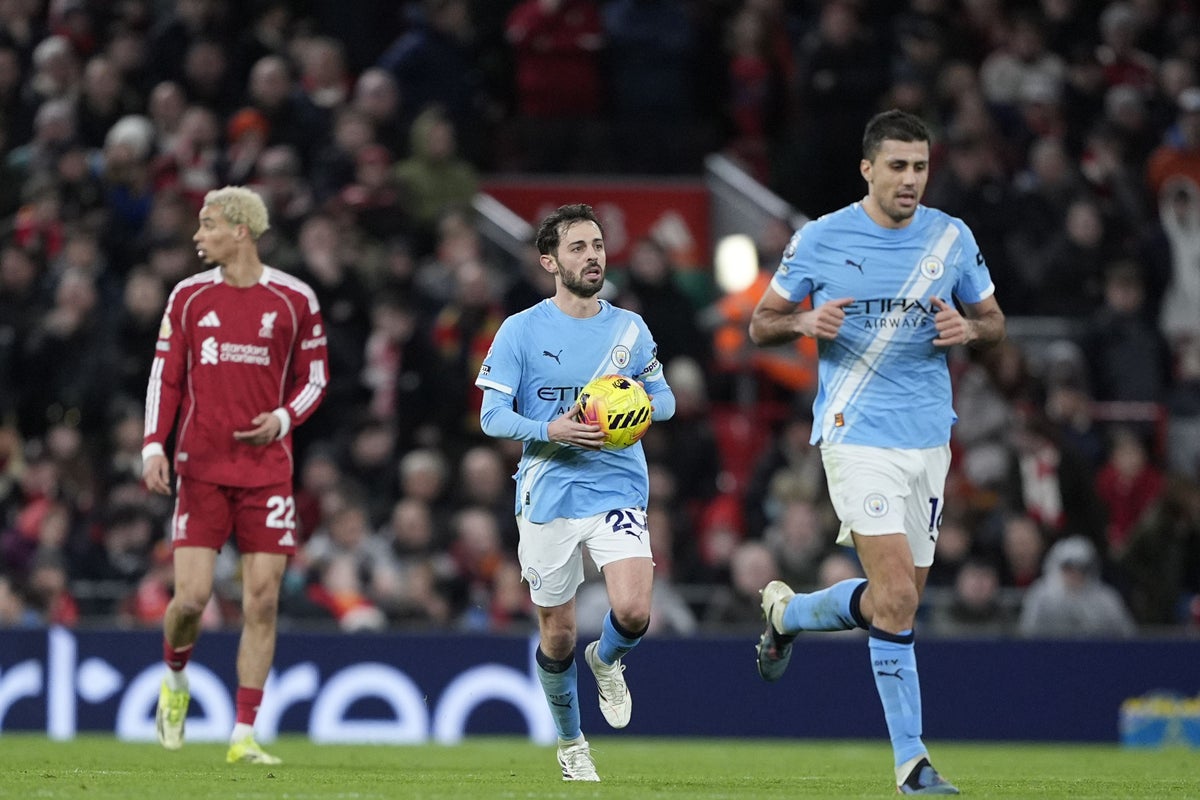 Bernardo Silva feared title race was over before Man City comeback at Liverpool