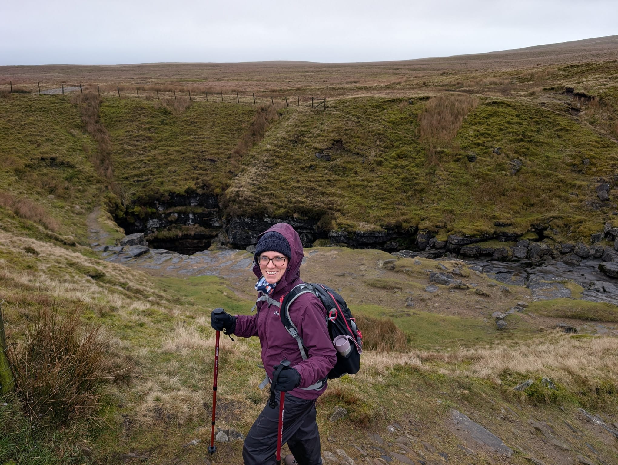 <p>Emily-Ann exploring Gaping Gill in the Yorkshire Dales</p>