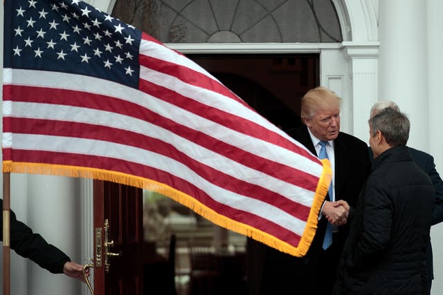 <p>US president Donald Trump (left) with Ari Emanuel in 2016</p>
