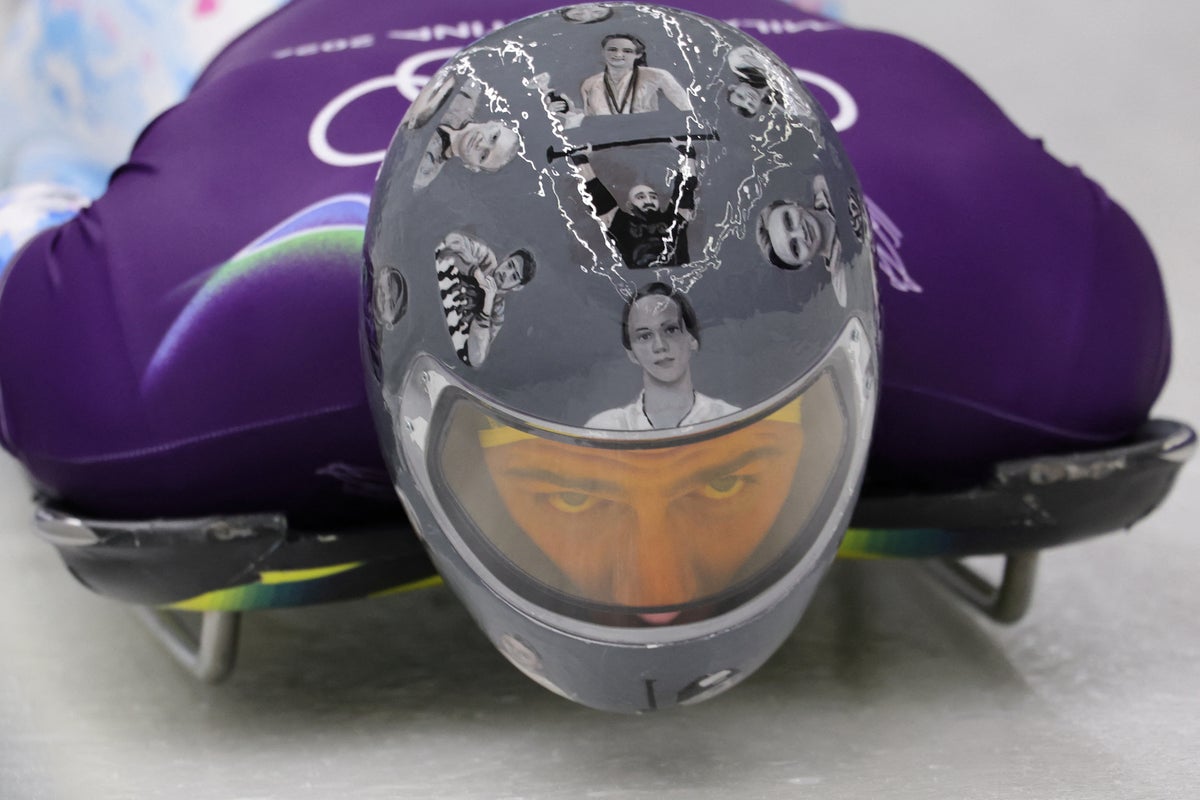 Ukrainian skeleton star wears helmet brandished with athletes killed in Ukraine-Russia war at Winter Olympics