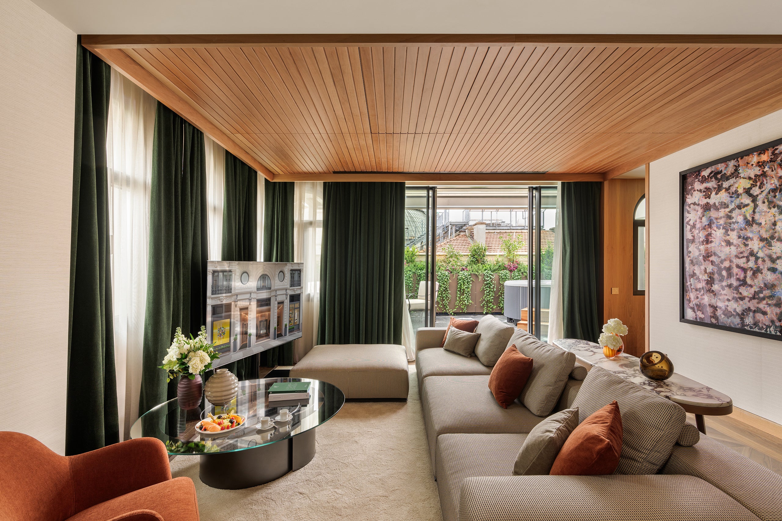 The Duomo Suite is one of five signature suites at Park Hyatt Milan