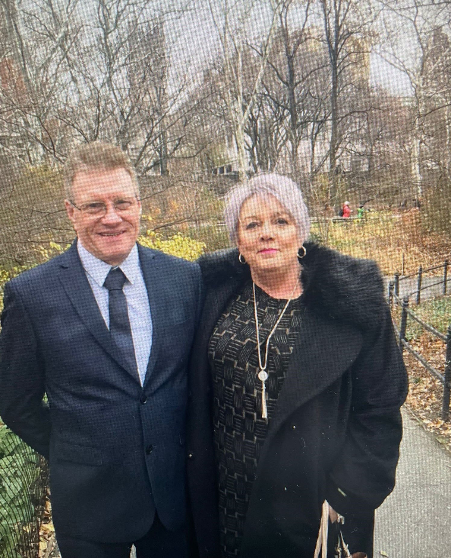 Michael Pressley with his wife, Jane, who died in 2023
