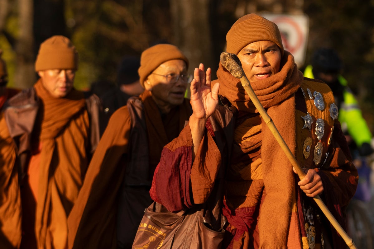 Monks on 15-week peace walk arrive in DC with a request – a new national holiday - The Independent
