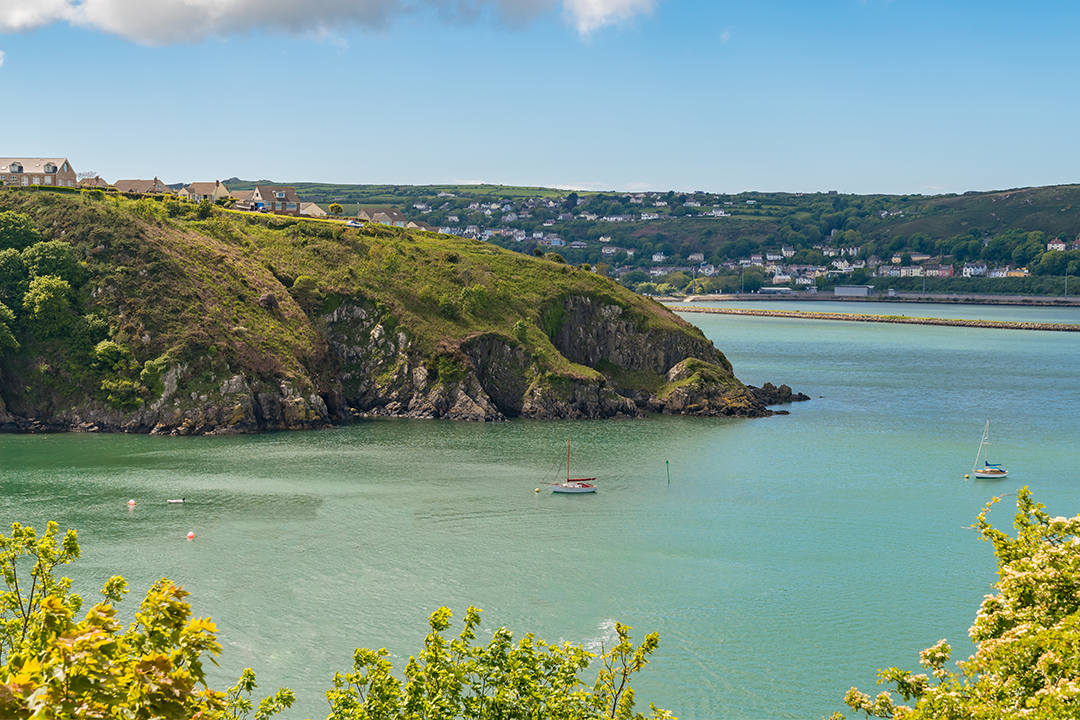 Looking over Fishguard Bay in Pembrokeshire, Wales
