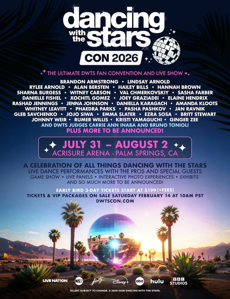 A programação completa do 'DWTS' inclui profissionais de dança e ex-campeões de Mirrorball que estarão presentes no evento de três dias