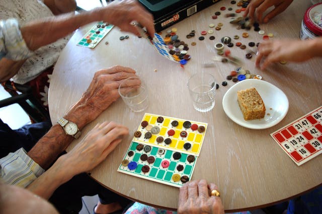 <p>Elderly people at Saint-Vincent retreat house</p>