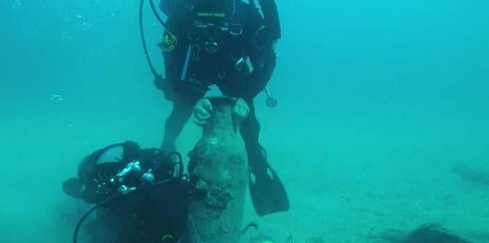 Police stumble upon ancient Roman shipwreck while on routine patrol