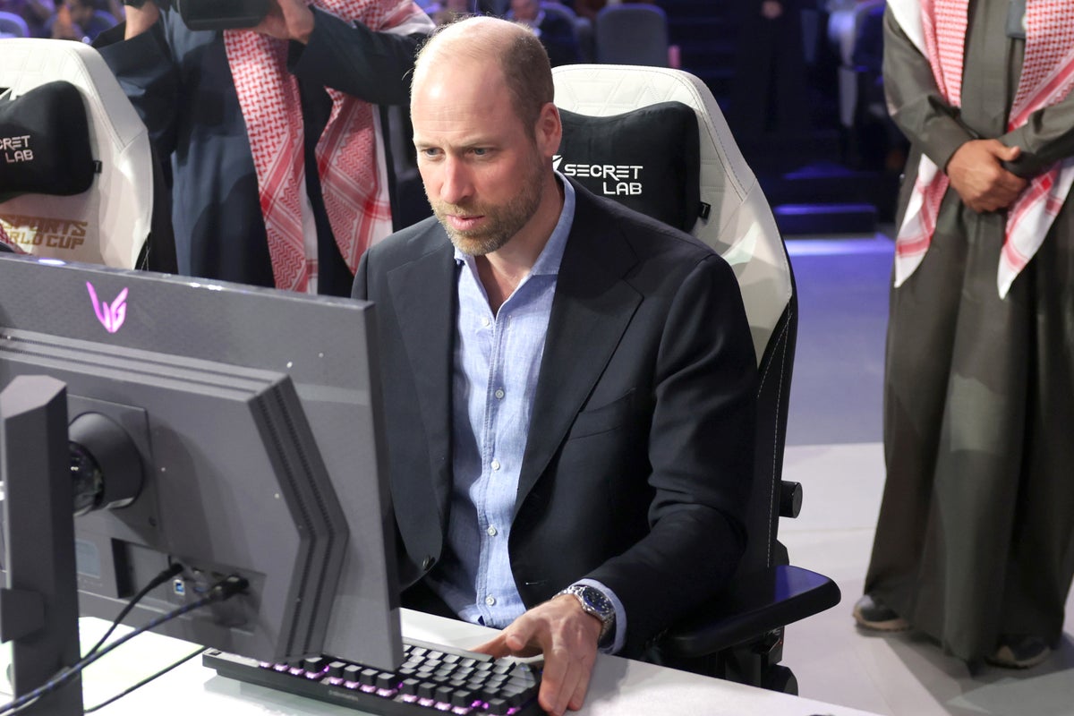 Prince William takes on eSports gaming and football in Saudi Arabia visit