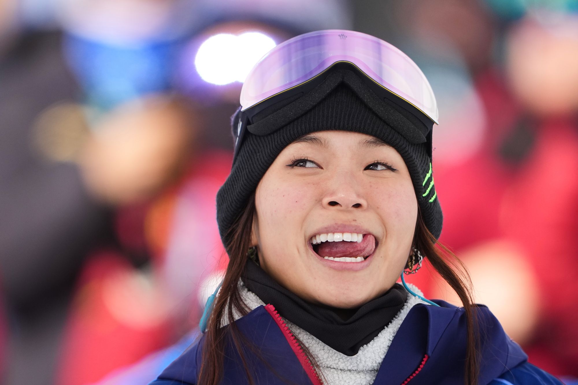 Chloe Kim makes flying start at Winter Olympics in front of NFL star boyfriend Myles Garrett