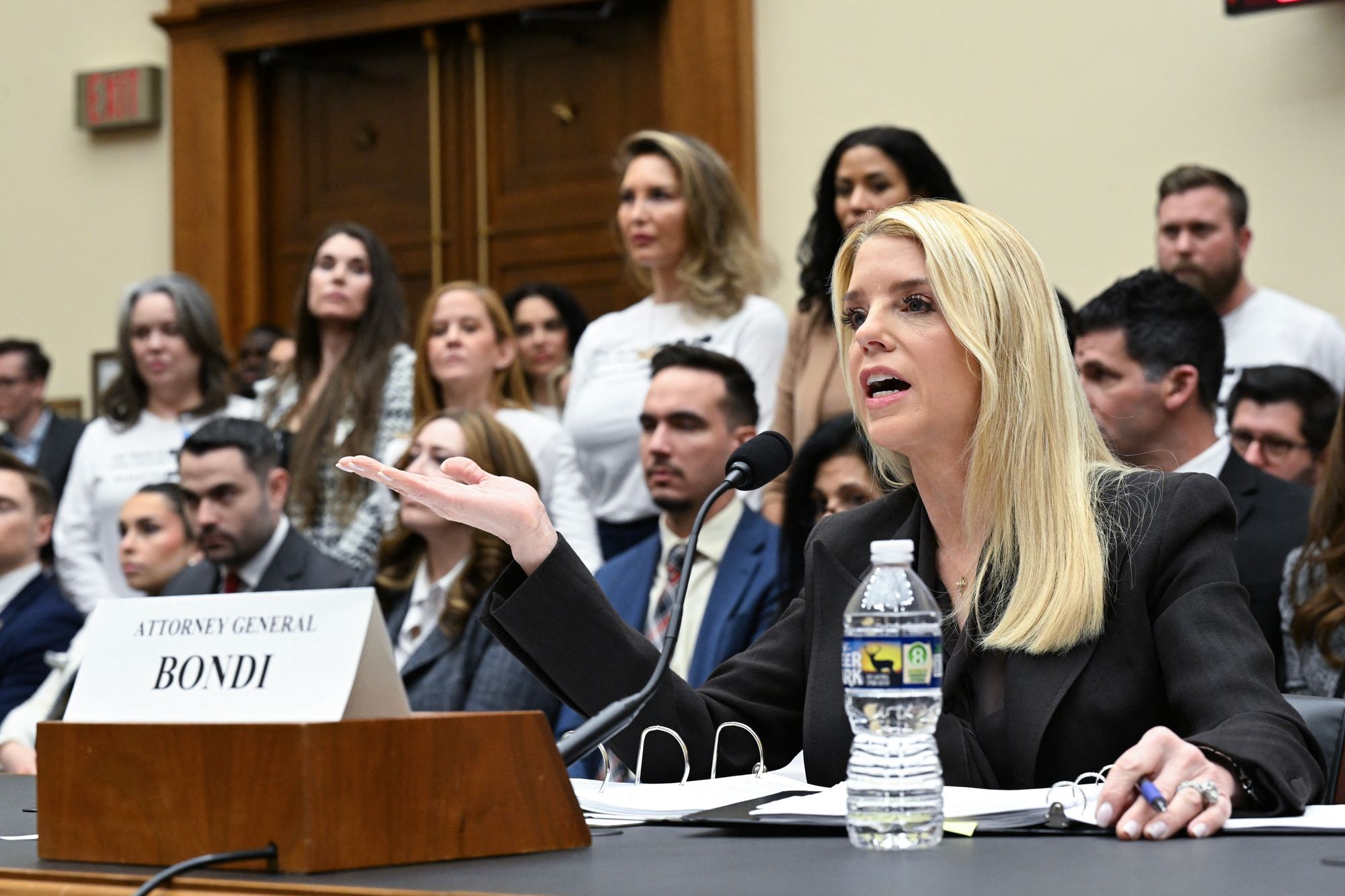 The hearing quickly devolved into a partisan brawl, with Bondi repeatedly lobbing insults at Democrats while insisting she was not “going to get in the gutter” with them.
