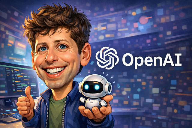 <p>An AI-generated caricature of OpenAI CEO Sam Altman, created using the company’s ChatGPT tool</p>