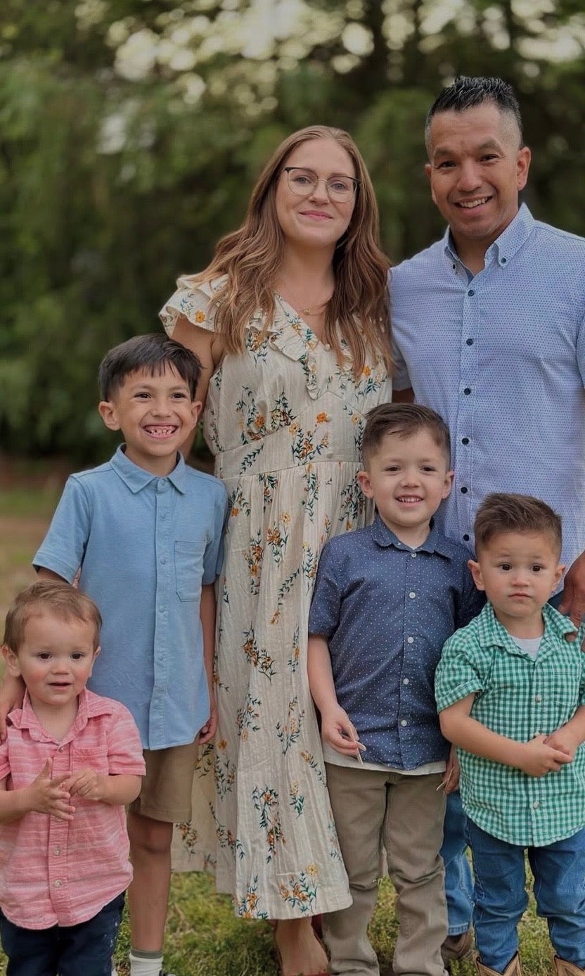 Kristina and Luis Moran Lopez, their children Ethan, Elijah, Ezekiel and Edward, who live in South Carolina’s Spartanburg County, the epicenter of the state’s measles outbreak