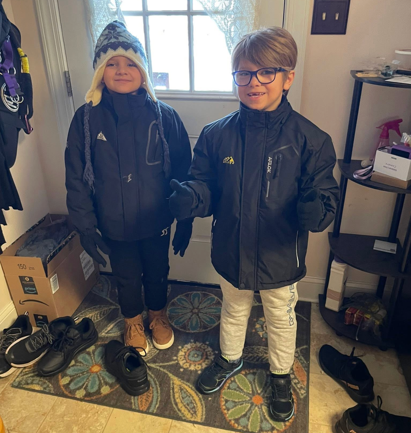 The twin boys fell into a frozen pond in Onslow County, North Carolina