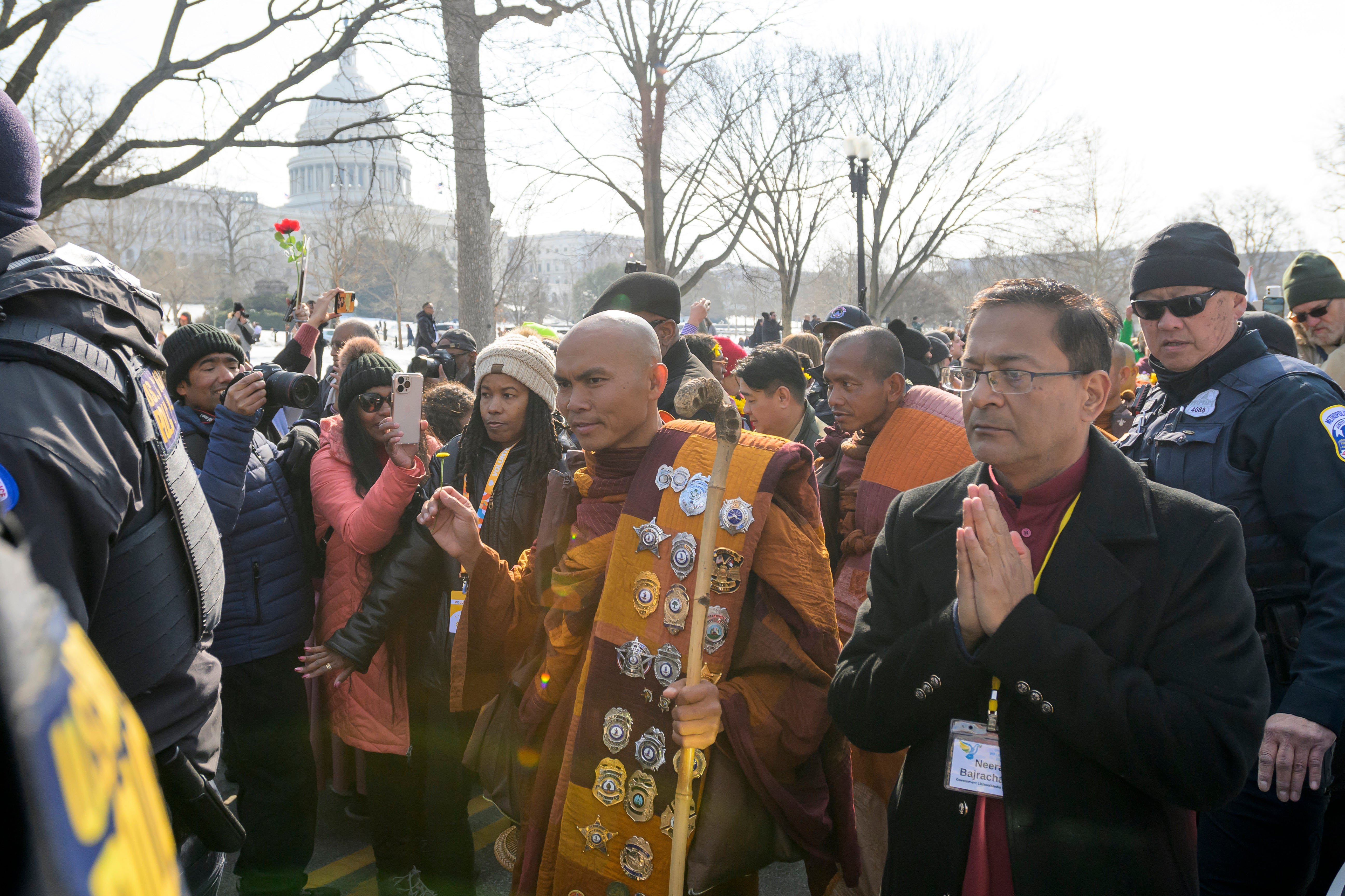 Buddhist Monks Peace Walk Washington