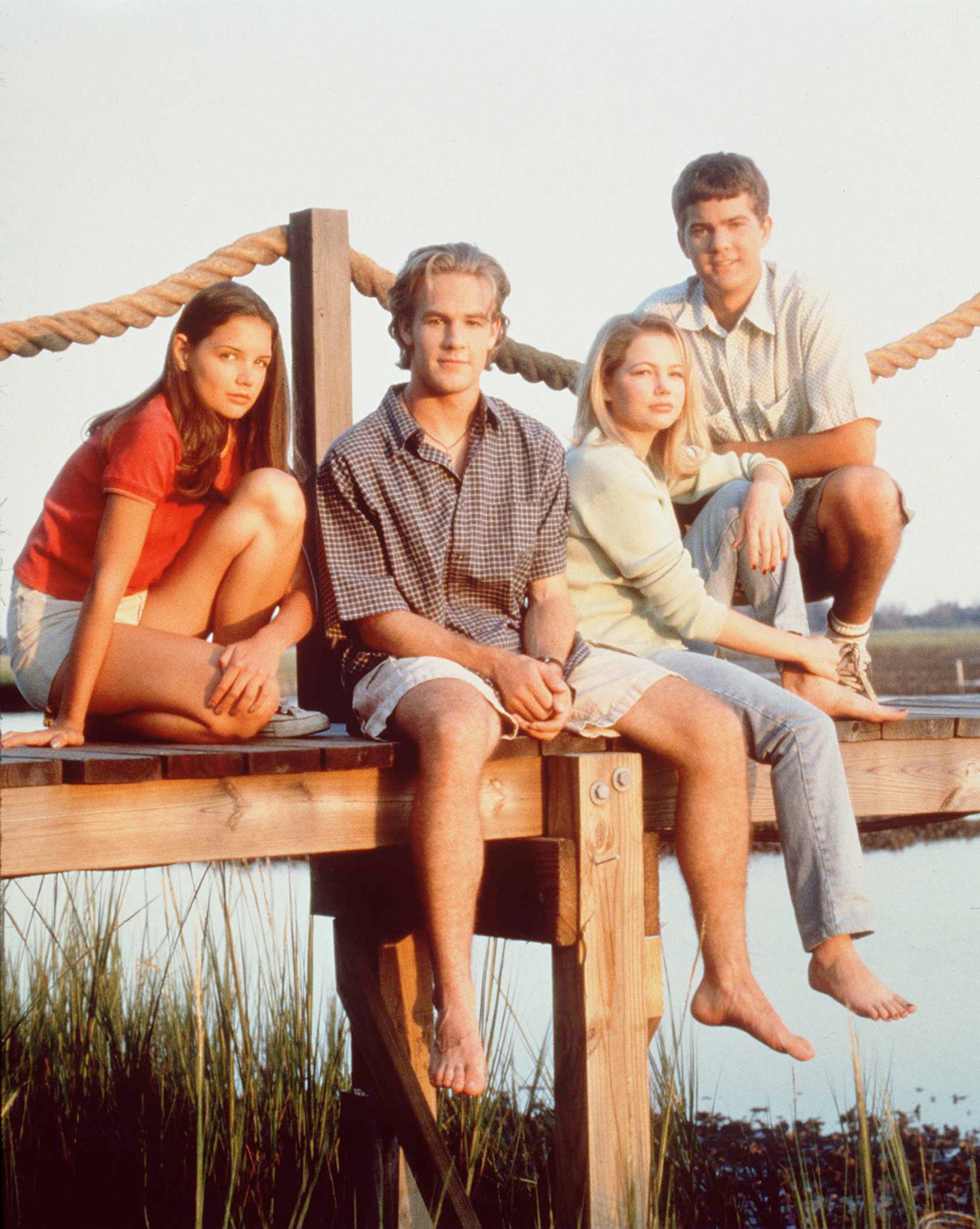Estrellas de 'Dawson's Creek': Katie Holmes, James Van Der Beek, Michelle Williams y Joshua Jackson