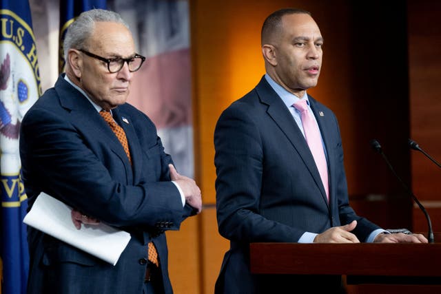 <p>Chuck Schumer and Hakeem Jeffries are demanding reforms to ICE in exchange for Democratic votes</p>