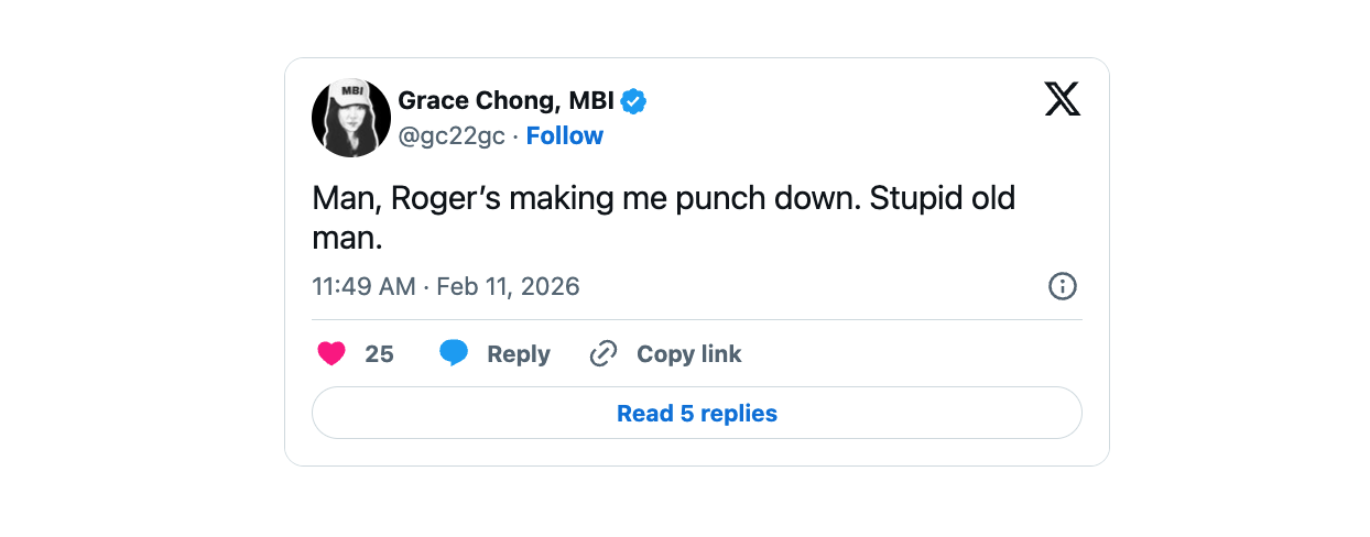 Grace Chong, CFO and COO of Steve Bannon’s 'War Room' podcast, insults Republican political operative Roger Stone in response to Stone's criticism of Bannon's relationship with Jeffrey Epstein