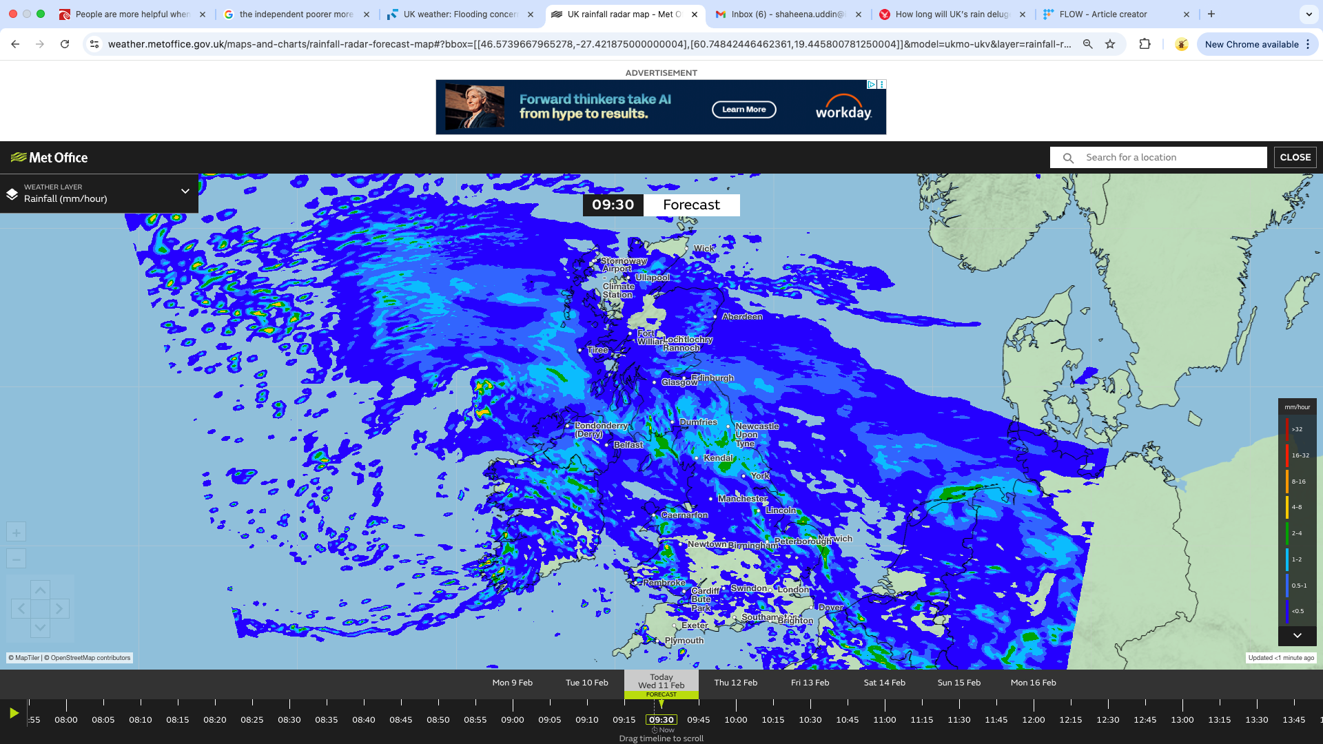 87 flood warnings and 151 flood alerts in place for England issued by the Environment Agency on Wednesday morning