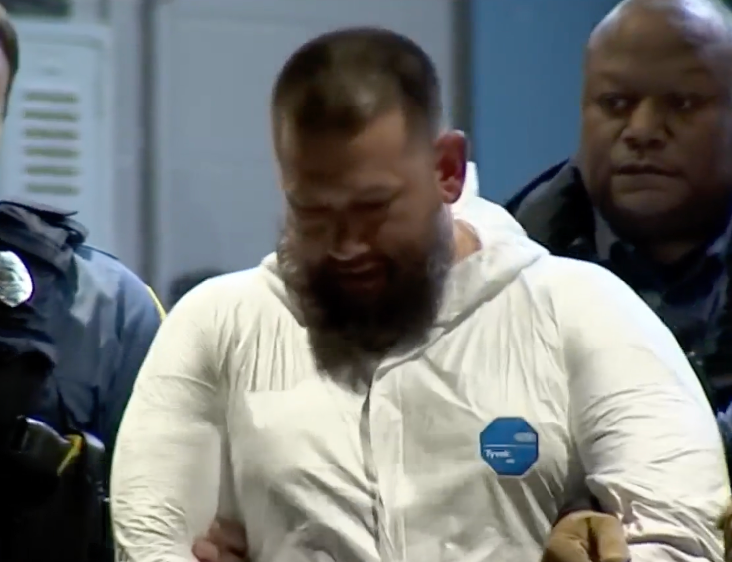 Michael Phillips is in custody after he allegedly stabbed his baby and left him outside in the snow at their Coatesville, Pennsylvania home