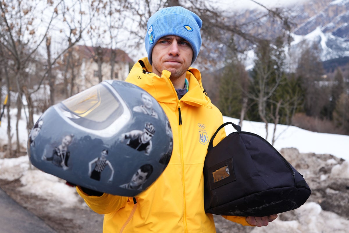 Disqualified Ukrainian racer reveals fresh tribute to fallen athletes as he returns home from Olympics