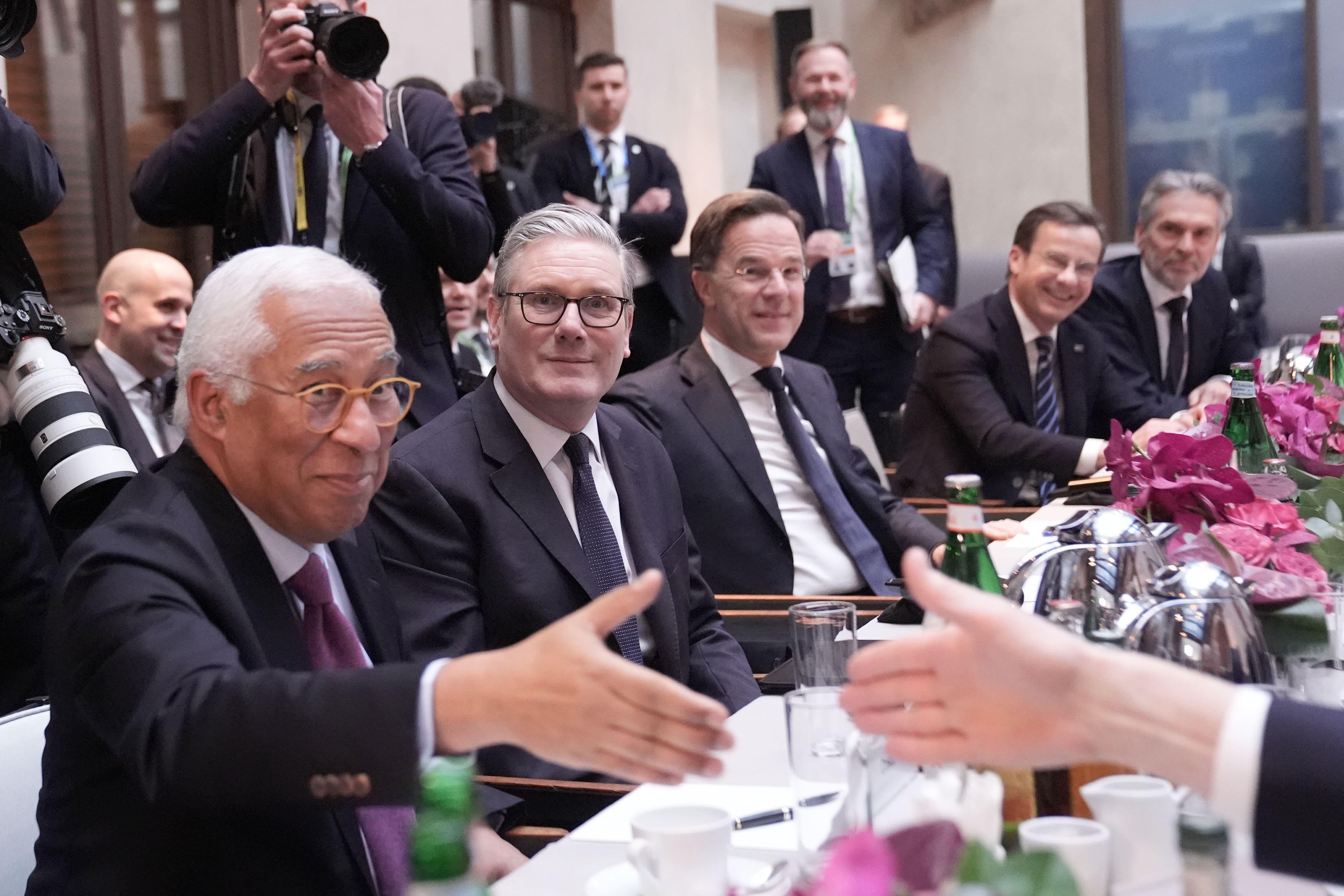 Prime Minister Sir Keir Starmer attends a bilateral meeting with Ukrainian President Volodymyr Zelensky (Stefan Rousseau/PA)