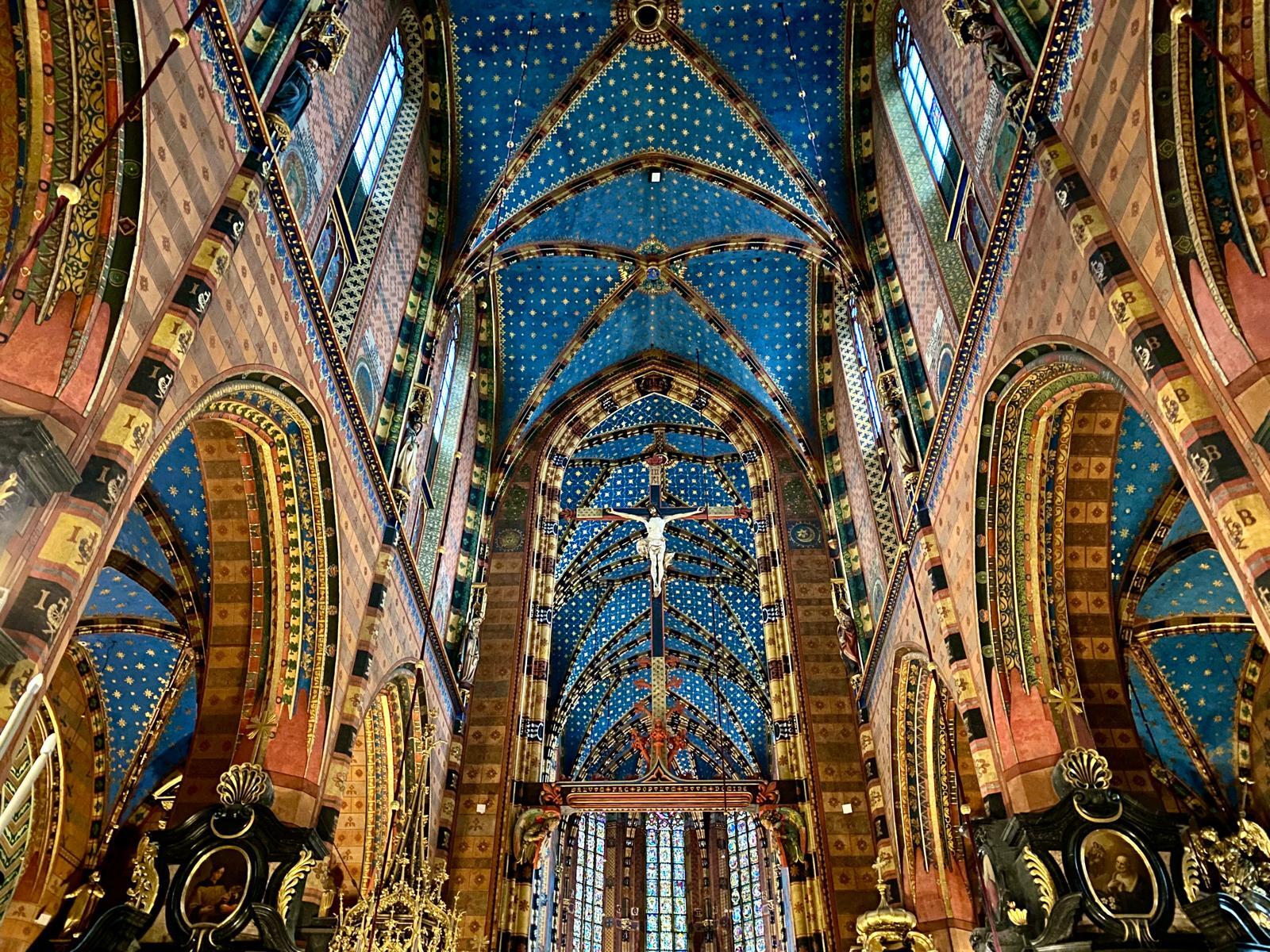 The ornate St Mary’s Basilica in Krakow is well worth a visit