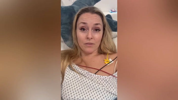 <p>Lindsey Vonn shares video update from hospital bed after horror Olympic crash.</p>