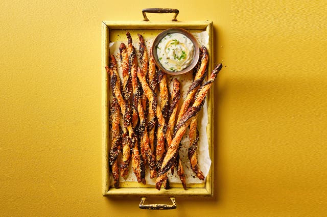 <p>‘Here, the humble cheese twist has its party outfit on’</p>