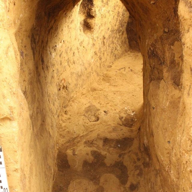 <p>Medieval passage found at site</p>