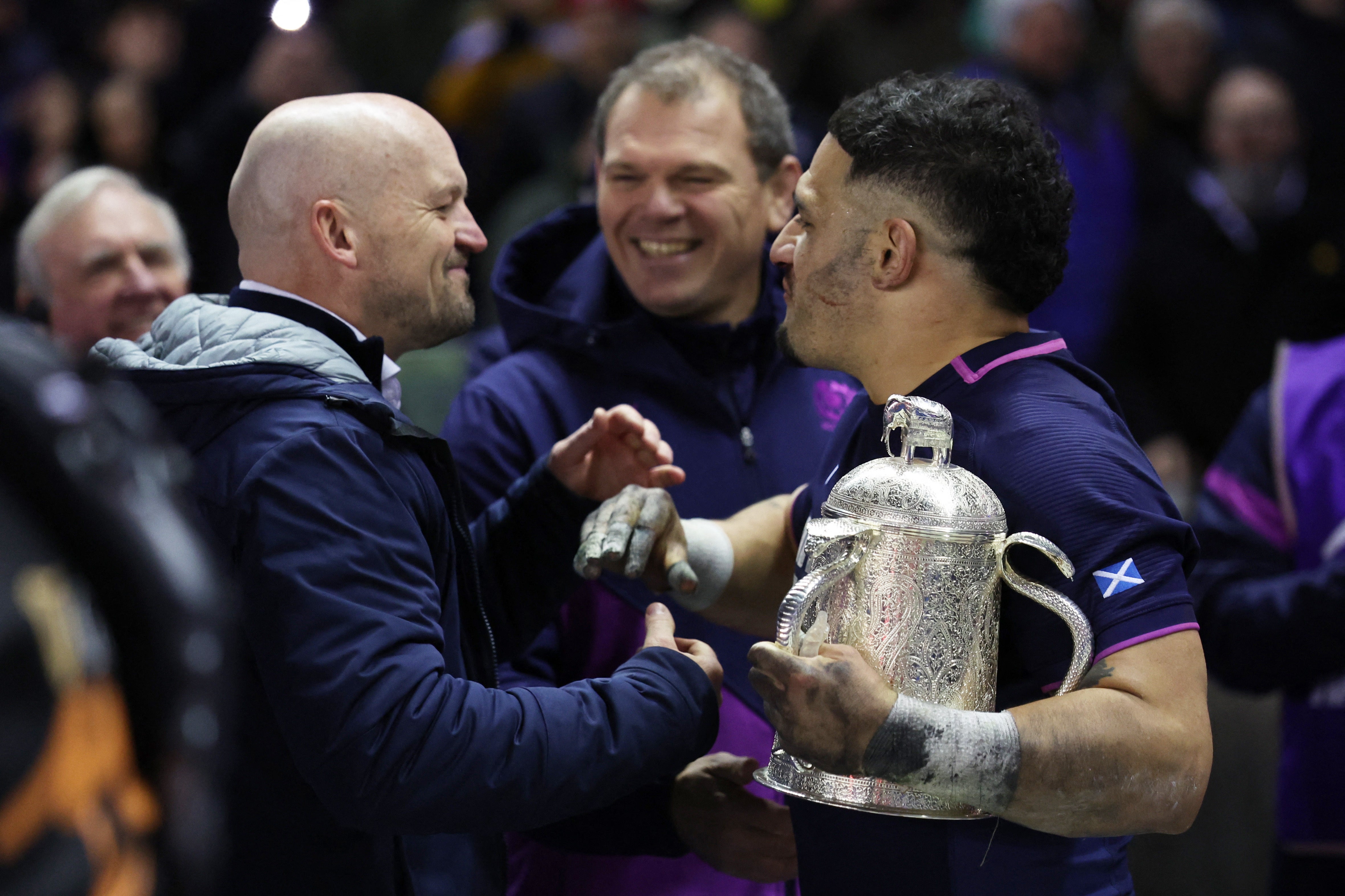 Gregor Townsend (left) was delighted with his side’s performance