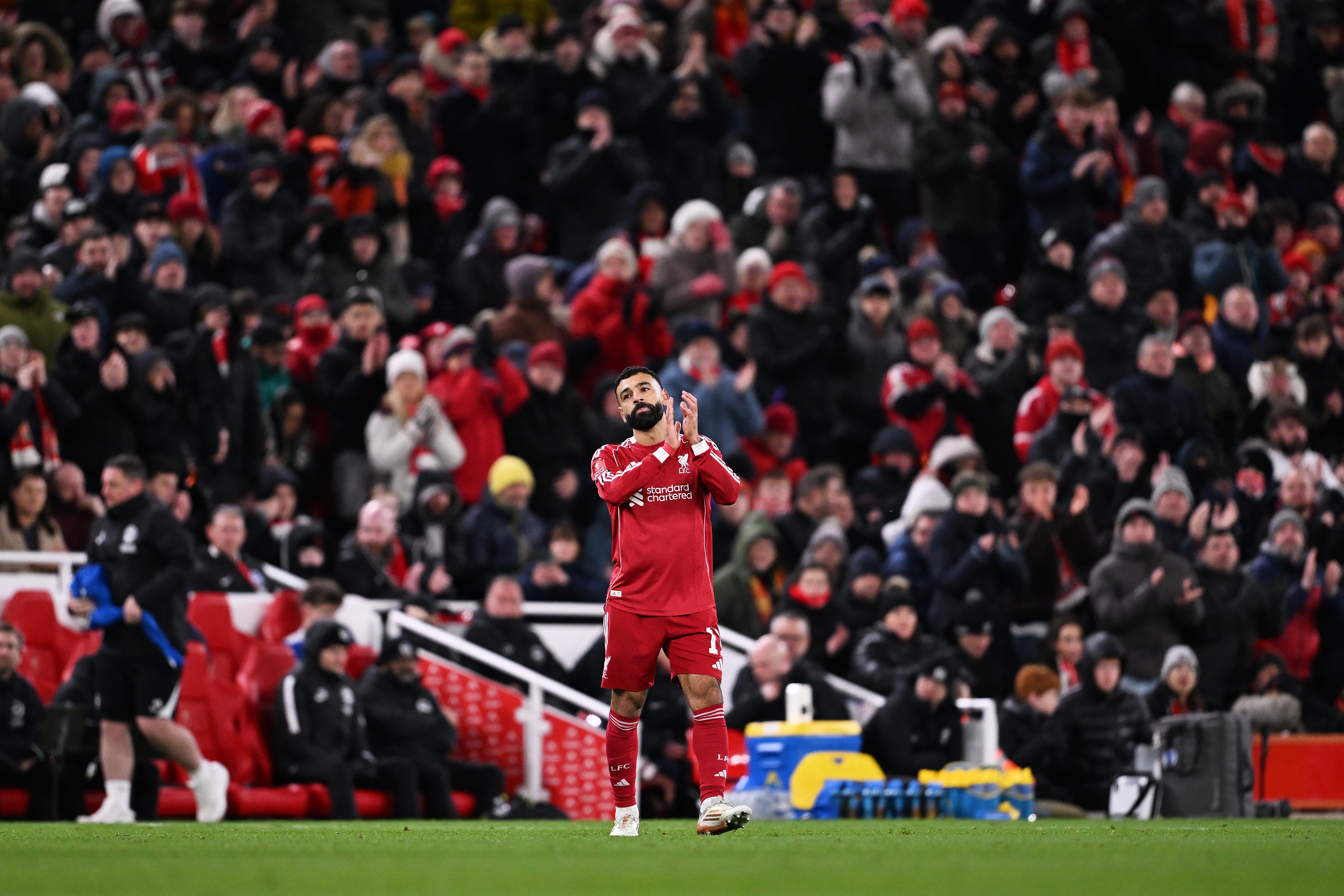 Salah received a standing ovation as he exited stage left