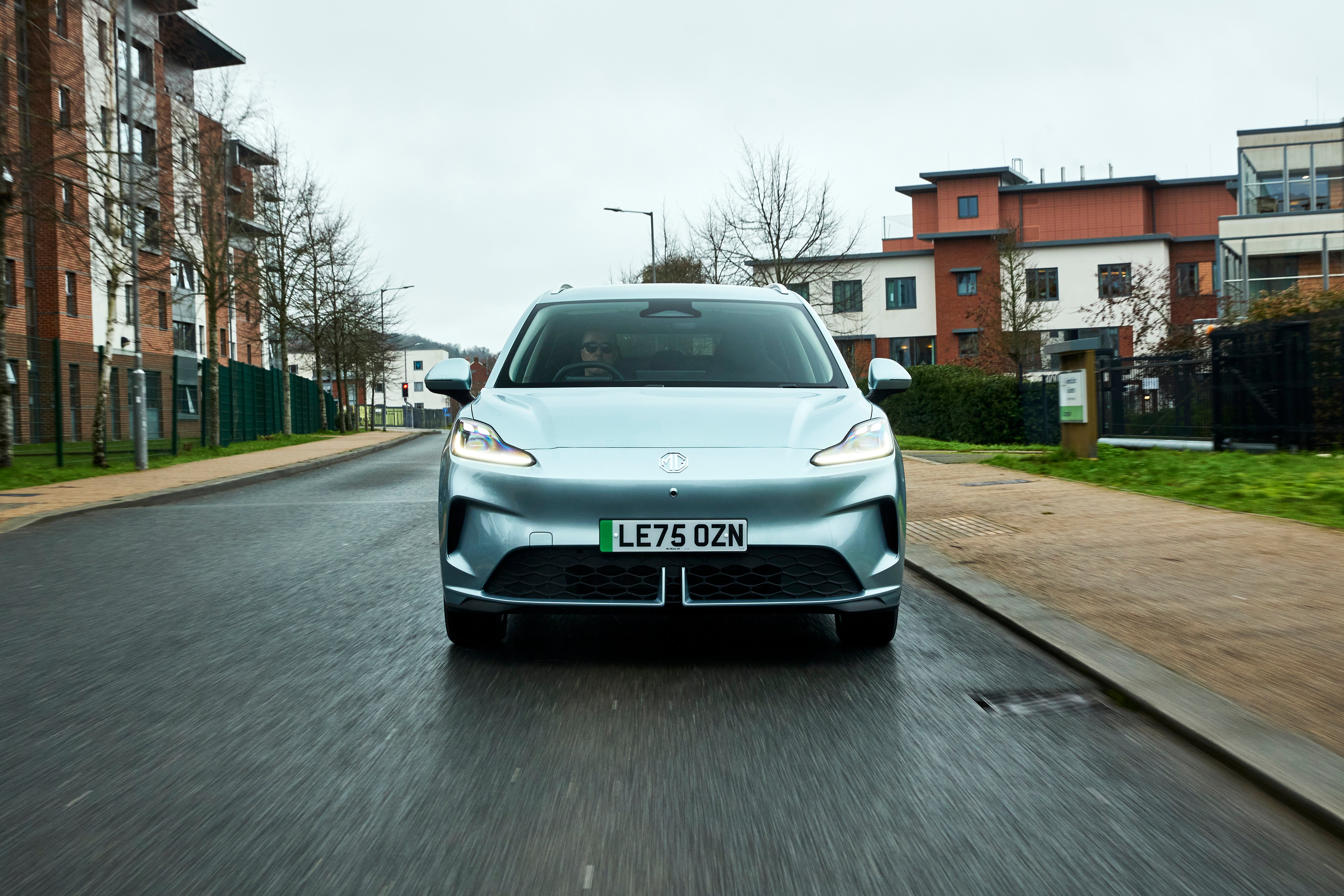 There are elements of the MG Cyberster roadster in the MG4 Urban's design, especially the lights and lower bumper area