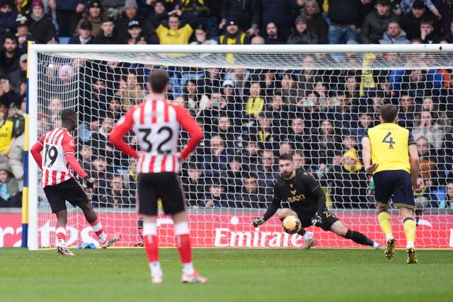 Sunderland’s Habib Diarra scored the only goal from the penalty spot (Adam Davy/PA).