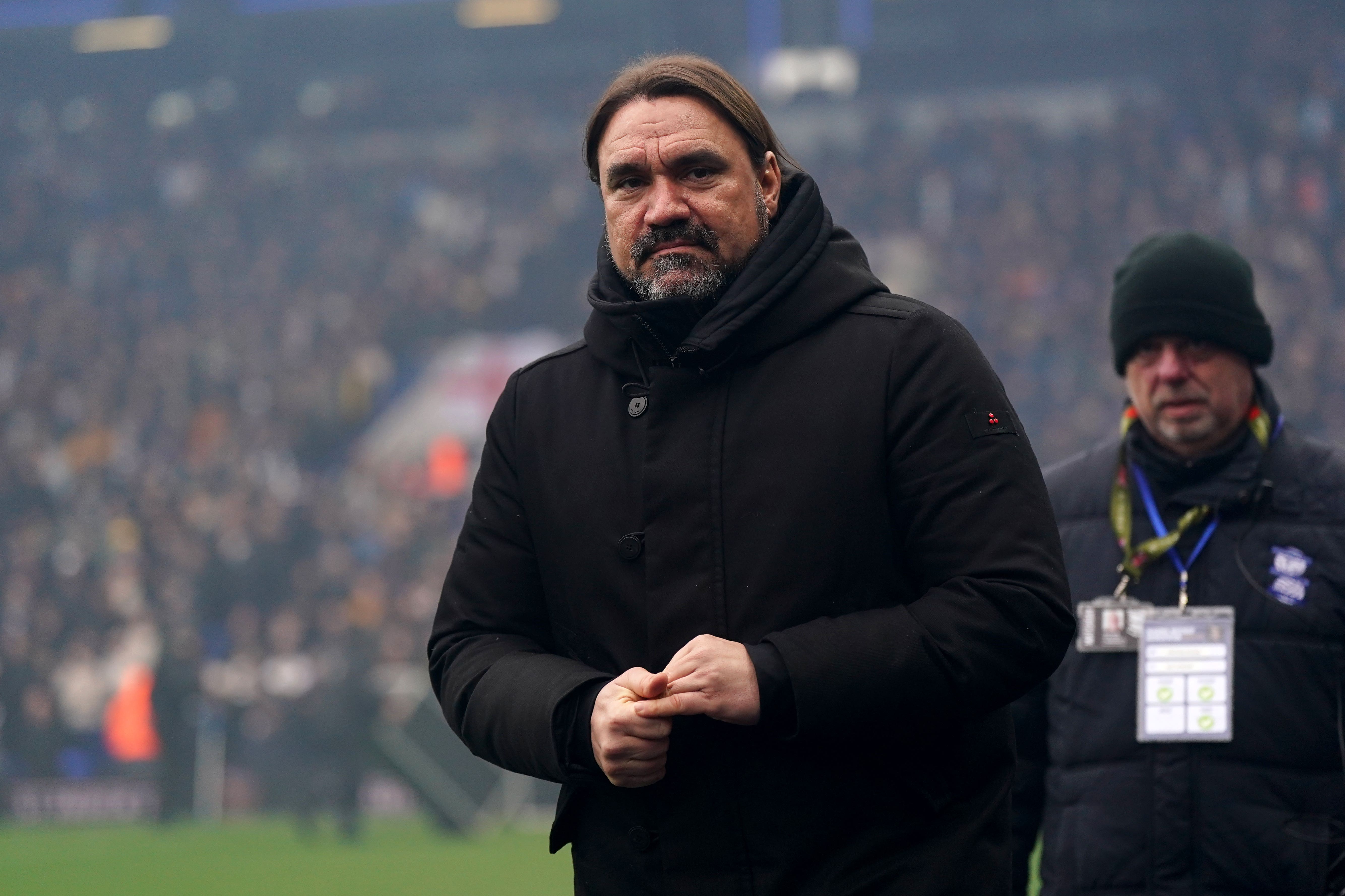Leeds manager Daniel Farke saw his side edge past Birmingham (Jacob King/PA).