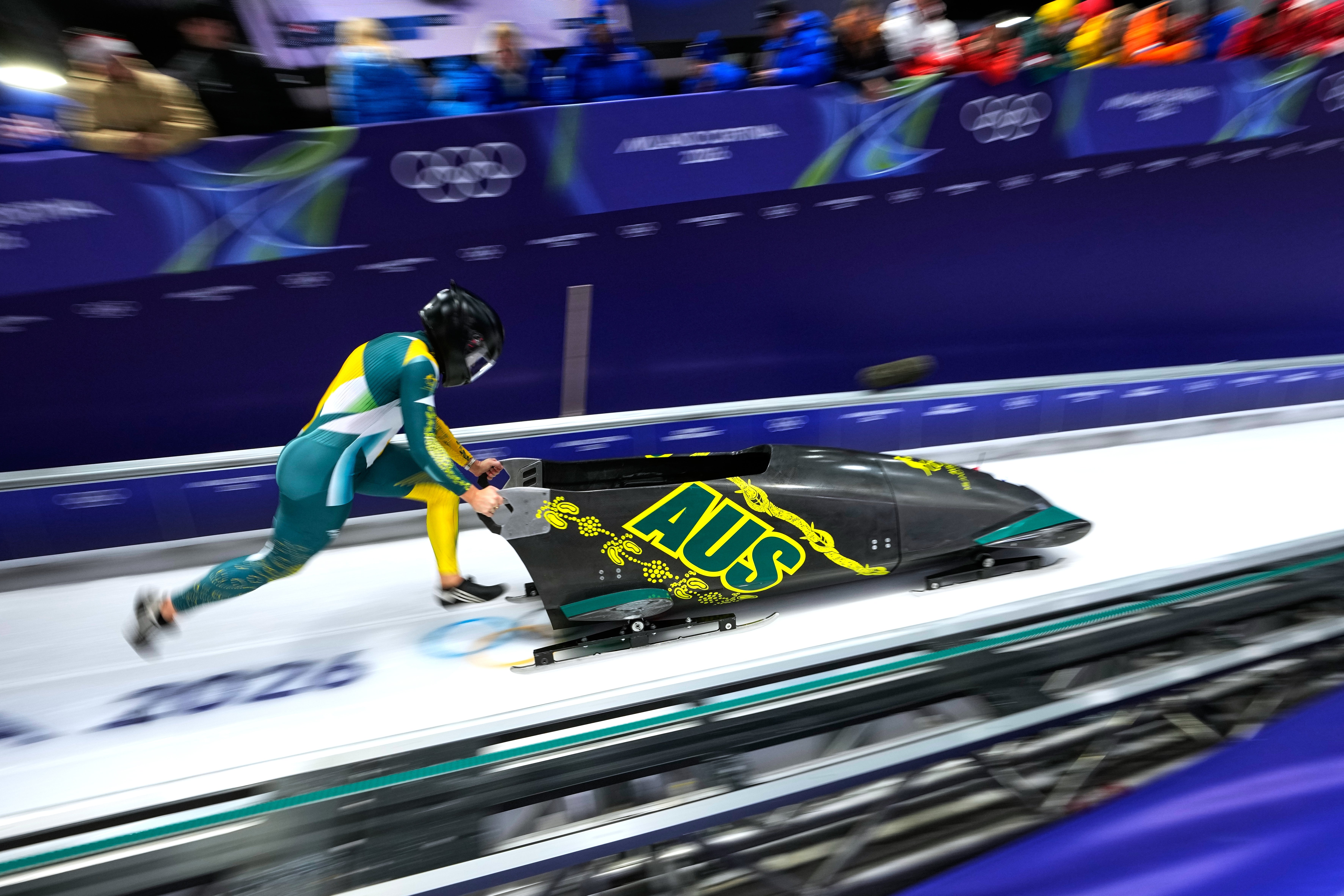 APTOPIX Milan Cortina Olympics Bobsled